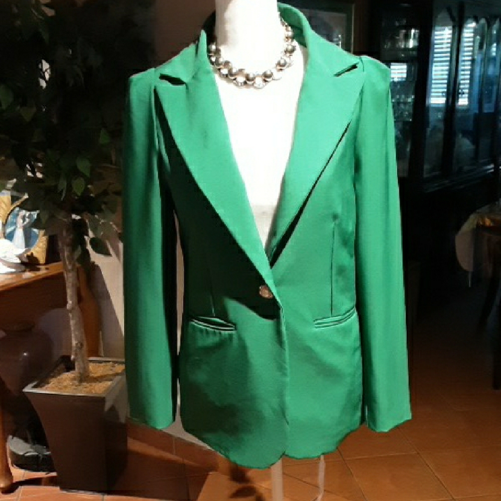 Classic Green Women's Blazer Jacket Vintage